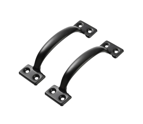 2 X BLACK SMALL Front Fix 70mm Door Pull D Handles Cupboard Drawer Light - Image 1 of 1