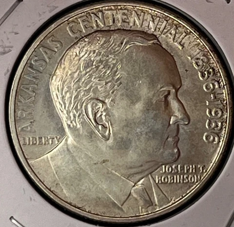 1936  SILVER ROBINSON HALF DOLLAR COMMEMORATIVE UNC/BU Cover