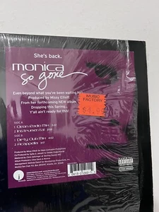Monica -So Gone Single 12” Vinyl * Hype Sticker* - Picture 1 of 4