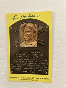 Lou Boudreau Autographed Hall Of Fame Postcard HOF Postcard Cleveland Indians - Picture 1 of 2