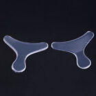 A pair of heel liners, soft silicone, T-shaped, food shoes sticker transparent