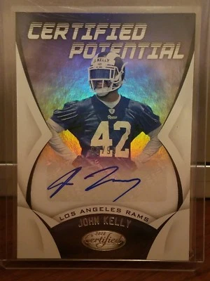 2018 Panini Certified John Kelly Auto Certified Potential Autograph Rams RC - Image 1 of 2