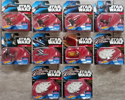 Star Wars Hot Wheels Joblot Bundle (x10) - Totalmente Nuevo, Tie Fighter, X-Wing, Falcon Foto 1 de 4