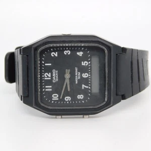 CASIO 5156 AW-48H Black-Tone Quartz Analog Digital Women's Watch New Battery - Picture 1 of 9