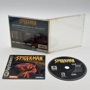 Spider-Man PS1 PlayStation 1 Complete CIB + Reg Card - Picture 1 of 7