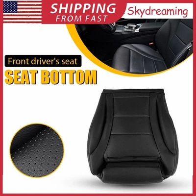 FIT 2015-2021 Mercedes Benz C250 C300 C350 Driver Bottom Seat Cover Black - Image 1 of 4