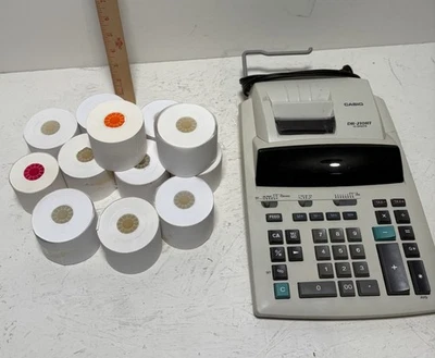 Casio / DR-210HT / Desktop Printing Calculator / Working + Paper Rolls - Image 1 of 4