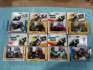 Super Bikes Die Cast Metal ZEE 8 Motorcycles Low Price N/M never played With $$$ - Picture 1 of 17