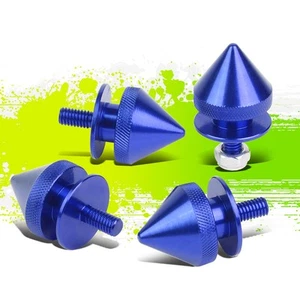 24MM X 28MM ANODIZED BLUE ALUMINUM BUMPER QUICK FASTENER SPIKY STYLE 4PCS/SET - Picture 1 of 5