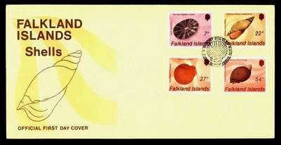 DR WHO 1986? FALKLAND ISLANDS FDC SEASHELL CACHET COMBO R16421 - Image 1 of 2