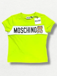 Moschino Short Sleeve Crew Neck Toy Bear Logo T Shirt Cotton Size 4 MSRP $216 - Picture 1 of 6