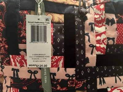 Vera Bradley Small Hathaway Tote Paisley Key Patchwork, - Image 1 of 4