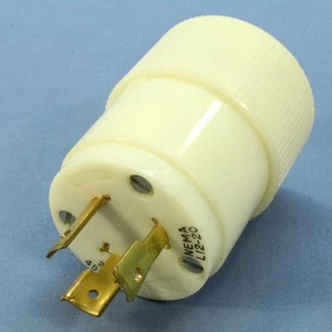 Bouchon de verrouillage vintage en nylon blanc Bryant torsadé L12-20P 20A 480V 3Ø 71220NP - Photo 1/8