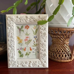 Vintage Flowers Art Print Cottagecore Unique Romantic Home Decor Framed Artwork - Picture 1 of 4