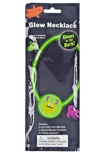 Collana Luminosa Bastoncini Luminosi a Tema Halloween Mostro Verde - Foto 1 di 2