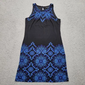 Vestido extra pequeño para mujer White House Black Market azul negro cambio geométrico - Imagen 1 de 20