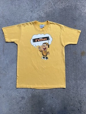 Винтажная футболка Hersheys 5th Avenue желтая средний размер 80-е США одинарный шов - Изображение 1 из 4