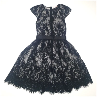 NEW Size 6 Alannah Hill Black Beaded Lace Fit & Flare Her Loveliness Dress Sheer - image 1 of 4