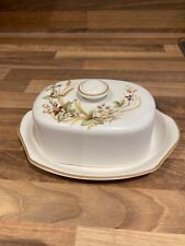 M&S St Michael Harvest Pattern Ceramic Butter Dish With Cover Lid