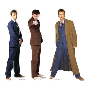 The Tenth Doctor Who Desk Top Cardboard Cutouts Pack of 3 Mini David Tennant - Picture 1 of 3