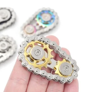Metal Hand Spinner Chain Gear Adult Fidget Spinner Wheel Gear Chain Gyroscope - Picture 1 of 16