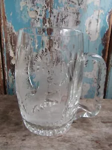 Vintage Stuart Crystal Etched Highland Deer Pattern Tankard - Picture 1 of 5