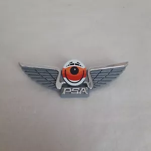Vintage PSA Airlines Smiley Face Wings Lapel Pin Plastic Tone Enamel - Picture 1 of 6
