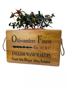 Retro Collections OLIVANDERS FINEST Wooden Storage Trunk / Crate - Lid Chest (L) - Picture 1 of 9