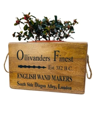 Retro Collections OLIVANDERS FINEST Wooden Storage Trunk / Crate - Lid Chest (L) - Image 1 of 4
