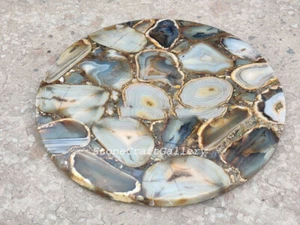 12" Ágata Lado Table Top Natural Piedras Handmade Decoración Hogar - Imagen 1 de 5