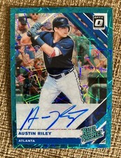 2019 Panini Donruss Optic Teal Velocity Prizm /35 Austin Riley Rookie Auto RC