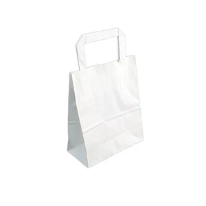500 Papier - Tragetaschen, weiss, 18+8x22cm, Papiertragetaschen - Bild 1 von 1