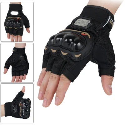 Guantes de motocicletas bicicleta medio dedo MTB escalada ciclismo deportes guantes seguros Foto 1 de 4