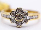 18ct Honeycomb Diamond Ring 0.70 carat Size K 1/2 Design Jewellery 