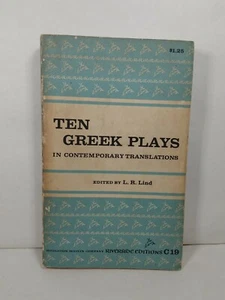 Vtg 1957 Ten Greek Plays L R Lind Kansas Riverside Press Houghton Mifflin - Imagen 1 de 4