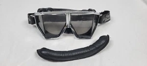 Harley Davidson Motorcycle Goggle Silver Leather Aviator Cockpit Cosplay READ - Picture 1 of 6
