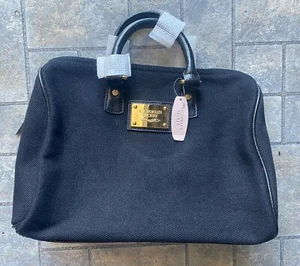 NUEVO Cartera Victoria's Secret Negra Talla Mediana Con Forro Rosa Estilo #7894 Nueva con Etiquetas - Imagen 1 de 11