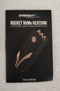 Sabrent Rocket NVMe Heatsink M.2 2280 Aluminum and Copper Screwdriver Missing - Picture 1 of 6