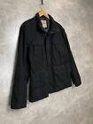 Chevignon Vintage Legend Lebel Arhive Cotton Leather Black Bomber Jacket 90S