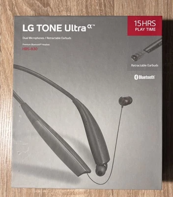 Brand New!! LG Tone Ultra HBS-820 Black In Ear Wireless Headset - Image 1 of 4