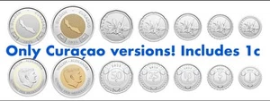 CURACAO ONLY SET INCL PENNY! 7pc Coin set 1 5 10 25 50c 1 5 gulden 2025 UNC - Picture 1 of 16
