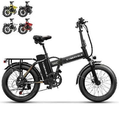  EK4 1000W Folding Electric Bike, 48V 20AH LargeBattery E Bike, 30+MPH, 80 Miles - Image 1 of 4