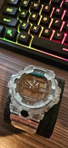 Casio G-Shock 53.4mm Clear/Black Resin Case, Clear Resin Band, Men's Watch... - Picture 1 of 5