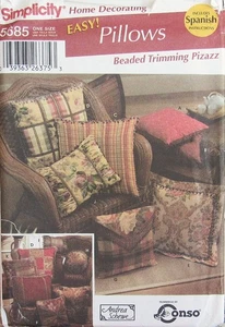 Simplicity Home Decor 5685 EASY PILLOWS Beaded Trims 12 STYLES Pattern UNCUT - Picture 1 of 2