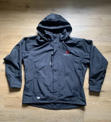 helly hansen workwear rain jacket Helly Tech Black 2xl Hooded Kellcon Logo - Image 1 of 4