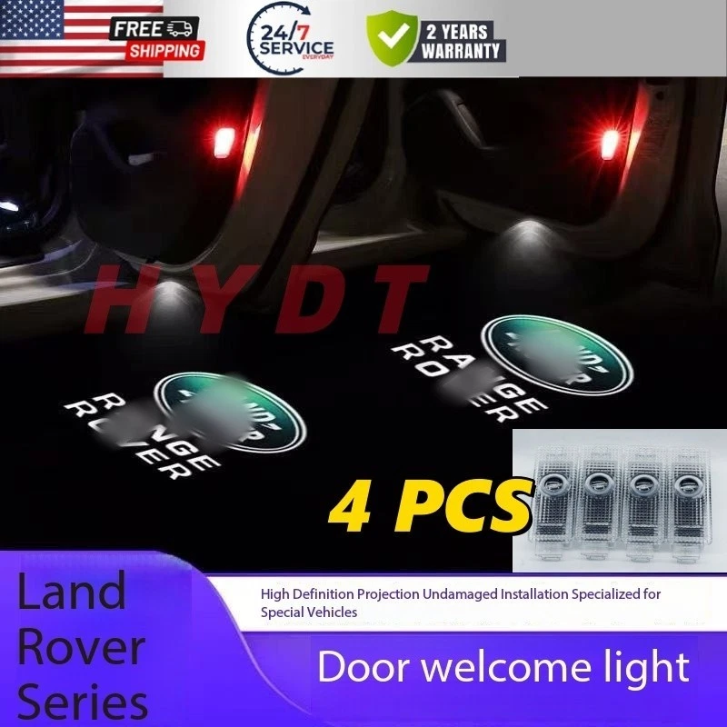 Luces de sombra fantasma cortesía bienvenida puerta led HD 4 piezas para Range Rover 2003-2022 Foto 1 de 3