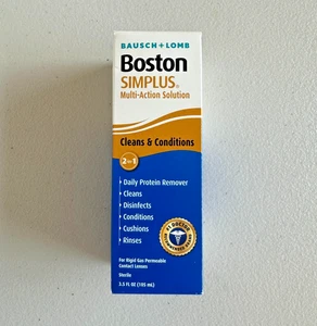 Boston Simplus Contact Lens Solution, for Gas Permeable Contact Lenses 3.5 Fl Oz - Picture 1 of 6