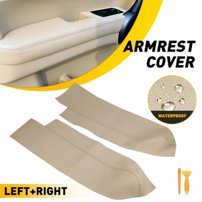 Cubierta reposabrazos paneles de puerta delantera de cuero beige repuesto E para Honda CR-V 07-12 Foto 1 de 4