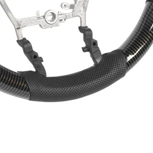 Hydro Dip Steering Wheel Perforated Leather 3 Section Type Replacement For Hilux - Picture 1 of 12