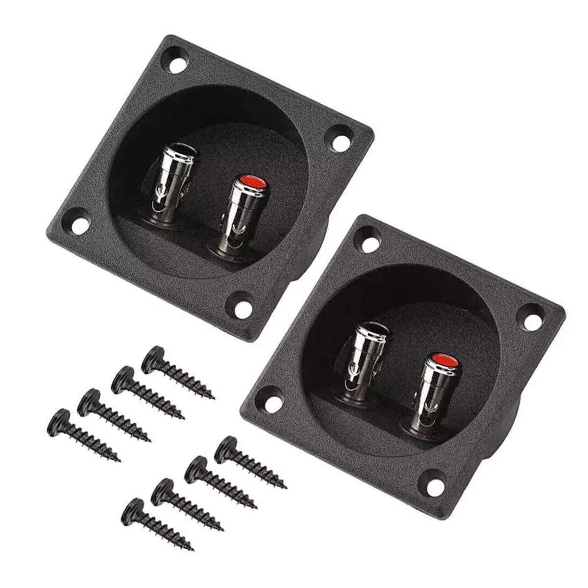 MECCANIXITY 2.4 Inch Speaker Terminal Cup - 2-Way Binding Posts For Subwoofer Box & Car Stereo